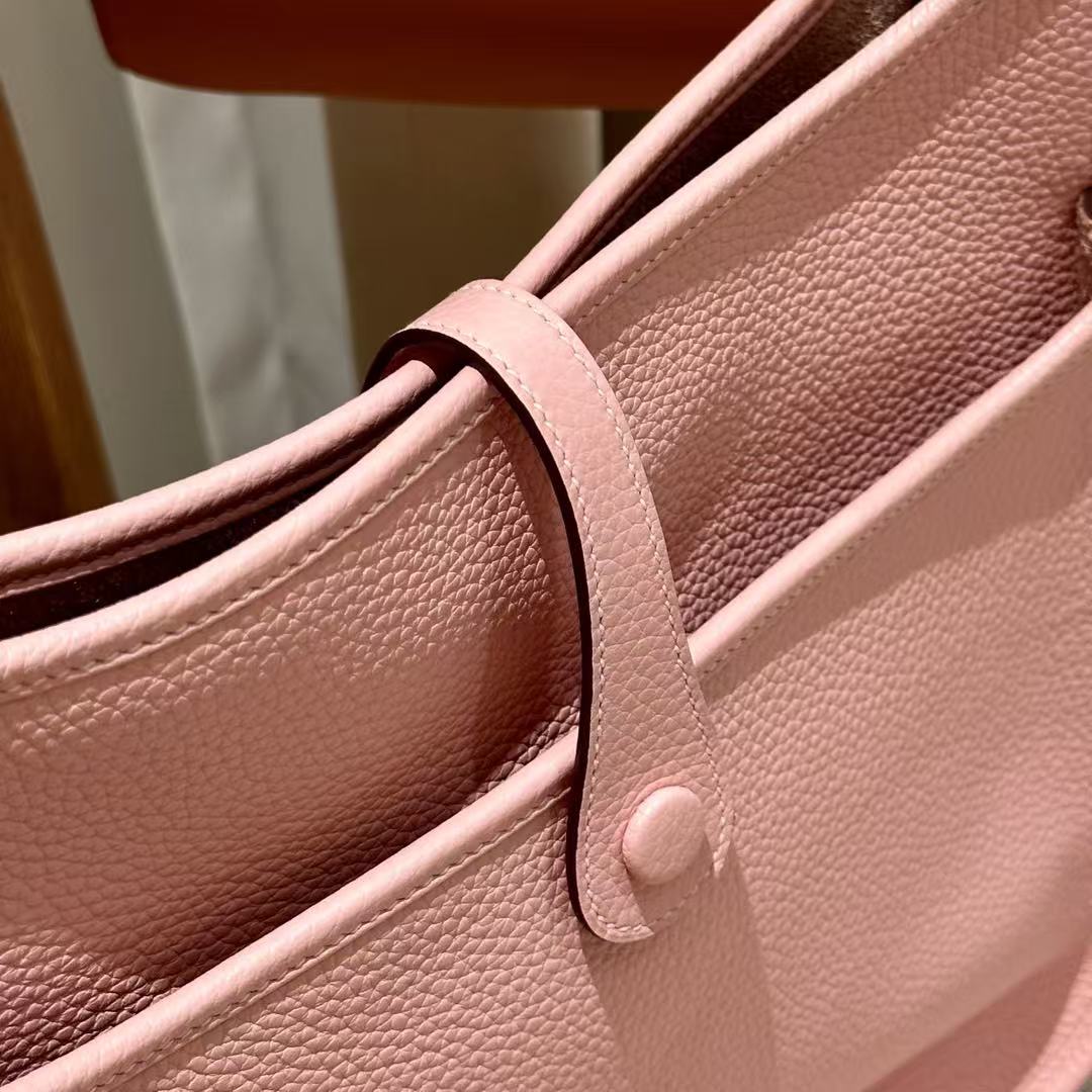 HM Evelyne 23cm Pink Togo Silver Hardware