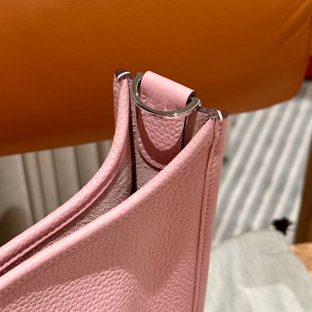 HM Evelyne 23cm Pink Togo Silver Hardware