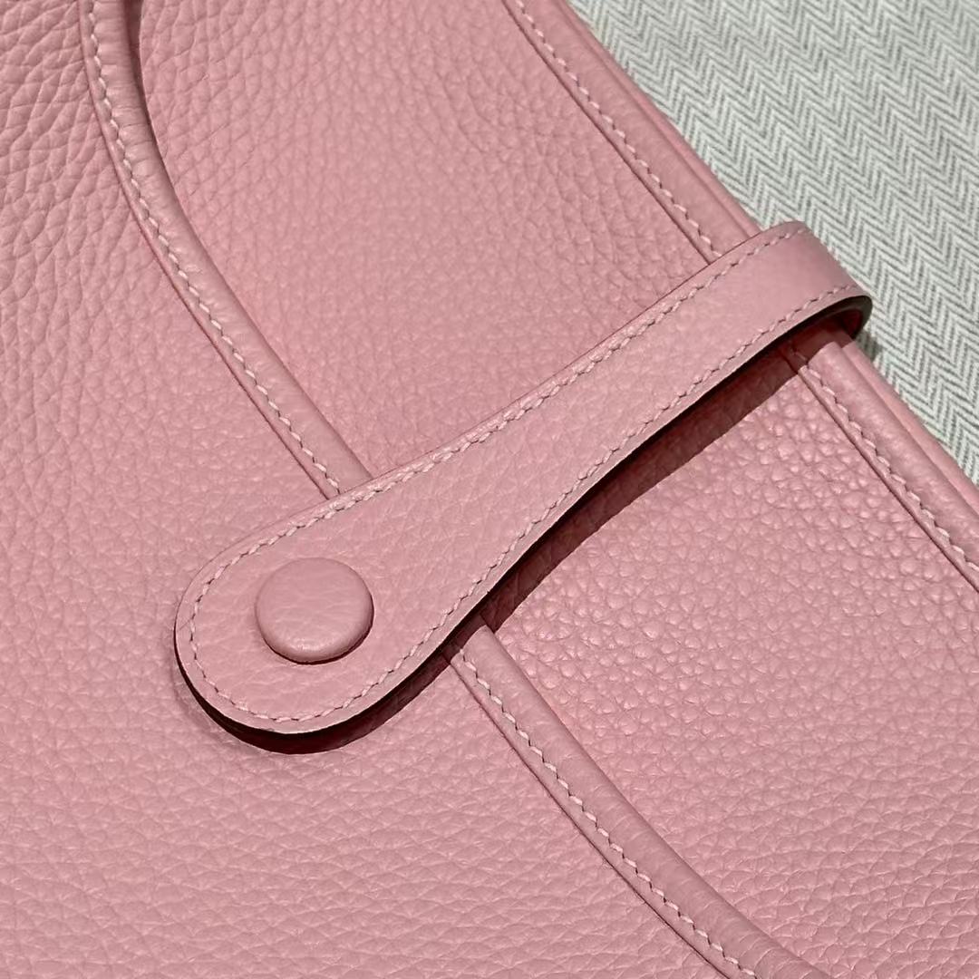 HM Evelyne 23cm Pink Togo Silver Hardware