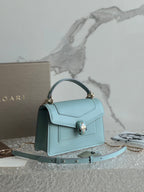 Bvlgari Serpenti Forever Shoulder Bag 19 Blue in Calfskin