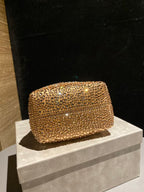 Jimmy Bucket Bag Gold Satin With Crystals