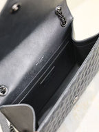YSL Envelope Chain Large Bag 24cm Black Cowhide