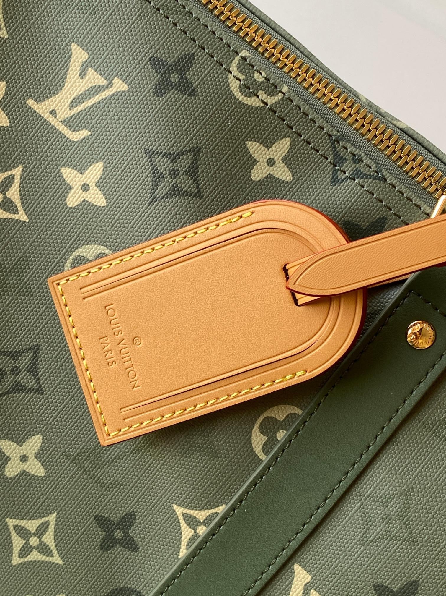 LV Keepall Bandoulière 50 Green  Monogram Surplus Canvas