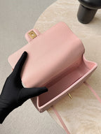 Chanel 26 Shoulder Bag 17 Pink Sheepskin Leather