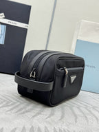 Prada Re-Edition Handbag 22cm Black Re-Nylon& Saffiano Leather