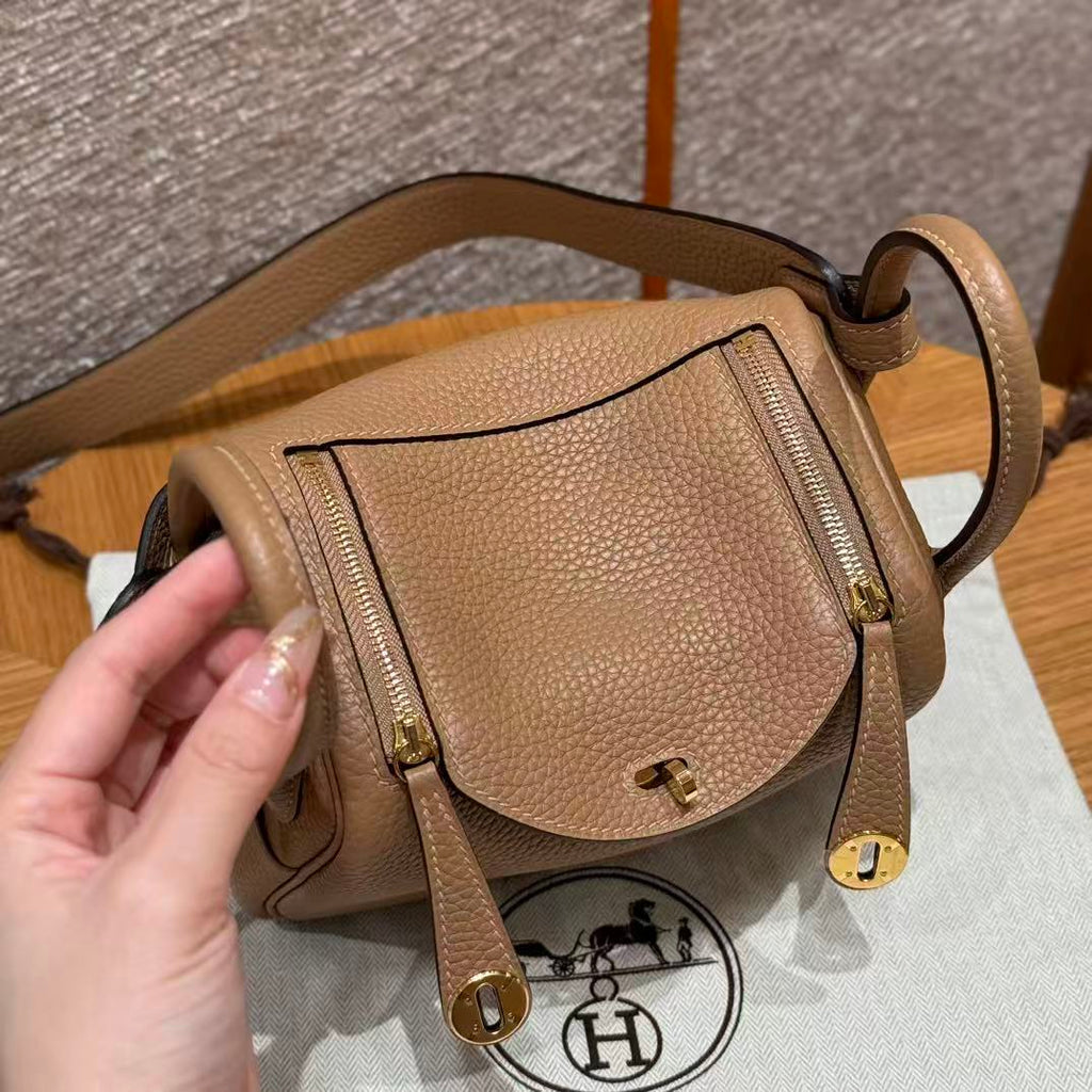 HM Mini Lindy 19cm Camel Leather
