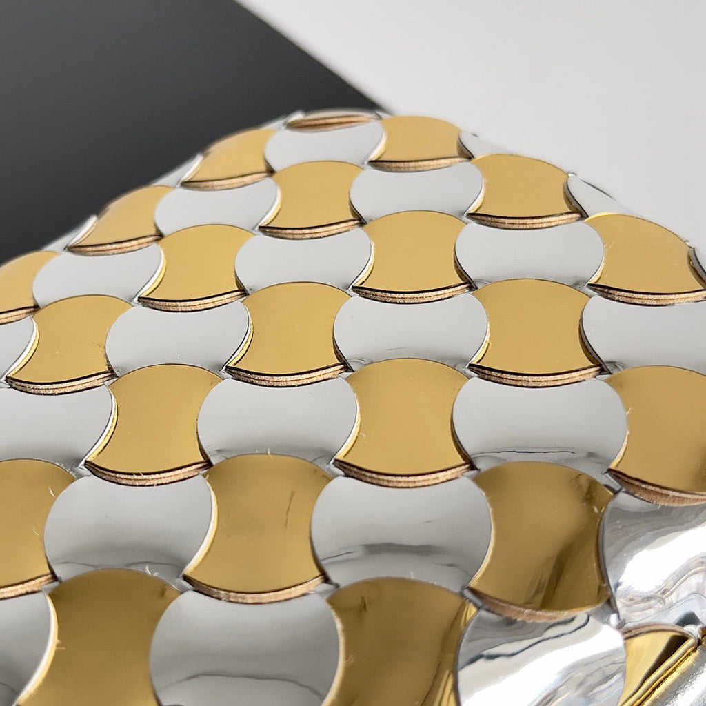 CLASSIC KNOT 20 GOLD SILVER METALLIC LEATHER
