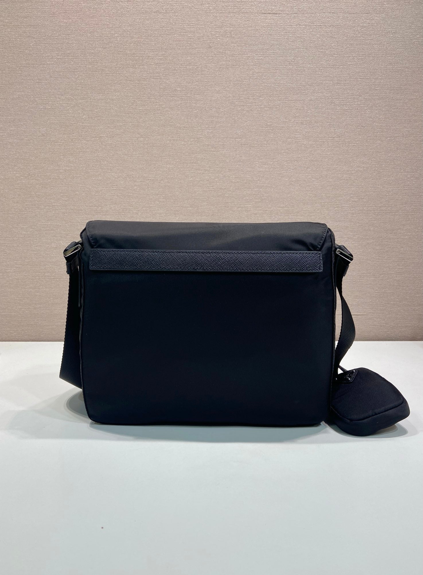 Prada Shoulder Bag 25cm Black Re-Nylon& Saffiano Leather