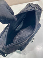 Prada Shoulder Bag 25cm Black Re-Nylon& Saffiano Leather