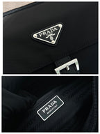 Prada Shoulder Bag 25cm Black Re-Nylon& Saffiano Leather