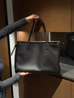 CC 2026 Large Shopping Bag 42cm Black Grain Calfskin