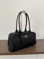 CC SS 2026 Large Bowling Bag Black Calfskin