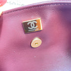 Chanel 2026 Bowling Ball Cylinder Bag 20.5cm Burgundy Caviar Leather