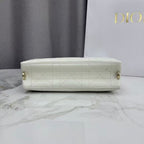 CD 26s Trianon Bag with Chain White Lambskin
