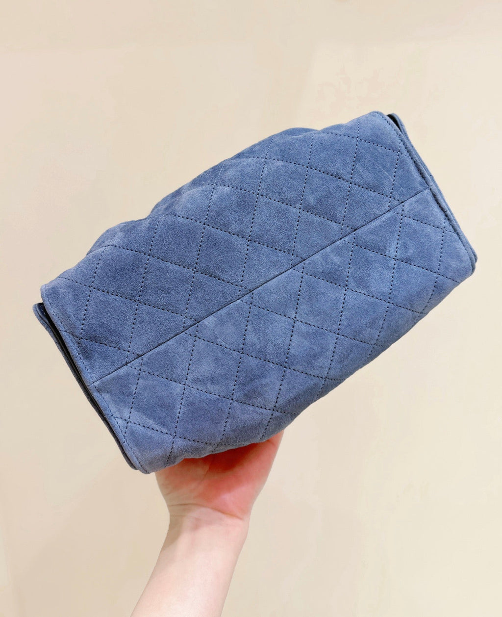CC 25C Hobo Bag 30cm Dark Blue Suede