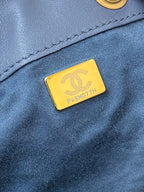 CC 25C Hobo Bag 30cm Dark Blue Suede