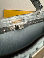 Fendi Peekaboo 27 Bag Baby Blue Leather Shw