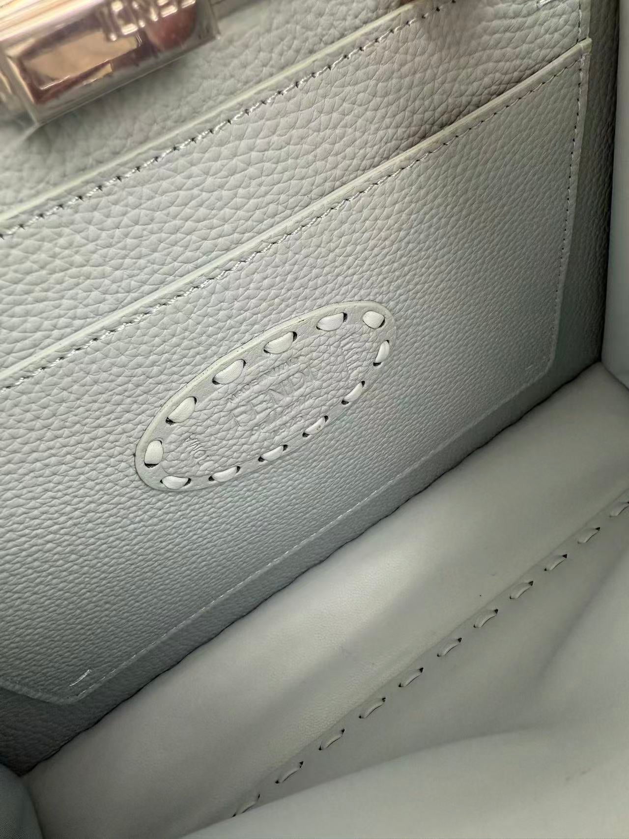 Fendi Peekaboo 27 Bag Baby Blue Leather Shw