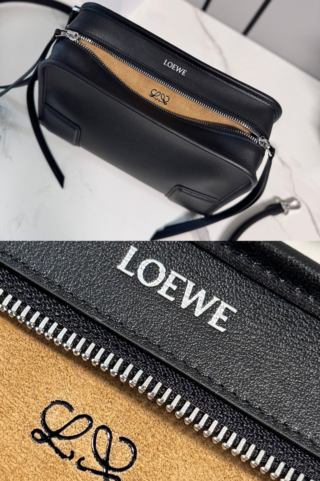 LOEWE Amazona 180 Bag 24.5cm Black Soft Calfskin