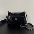 CC 25/56 Small Zipped Case Black Velvet GHW