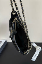 CC 25/56 Small Zipped Case Black Velvet GHW