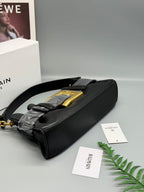 Balmain Mini Anthem Shoulder Bag Black calfskin