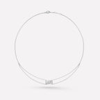 CRUSH SILVER DIAMOND NECKLACE