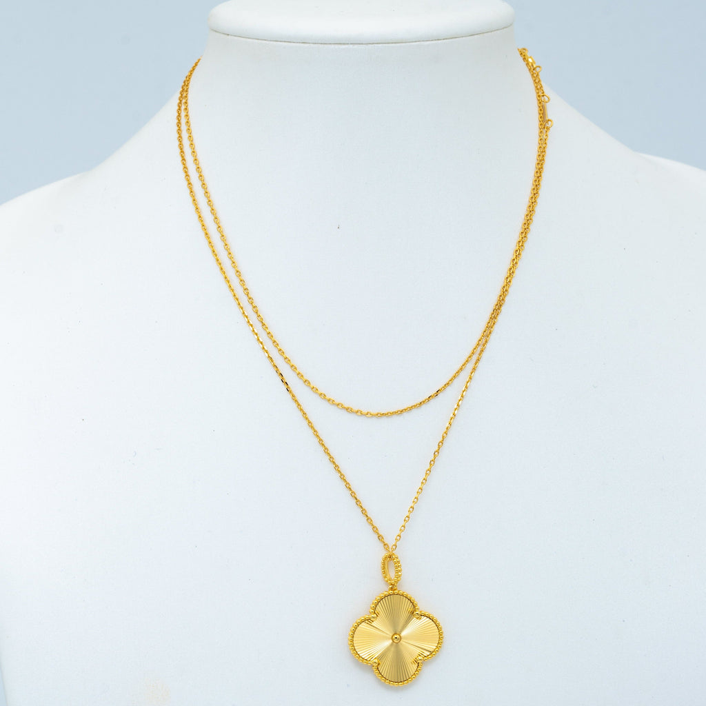 CLOVER PEDANT NECKLACE GOLD