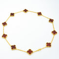 VINTAGE CARNELIAN NECKLACE 10 MOTIFS GOLD
