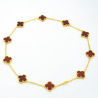 VINTAGE CARNELIAN NECKLACE 10 MOTIFS GOLD
