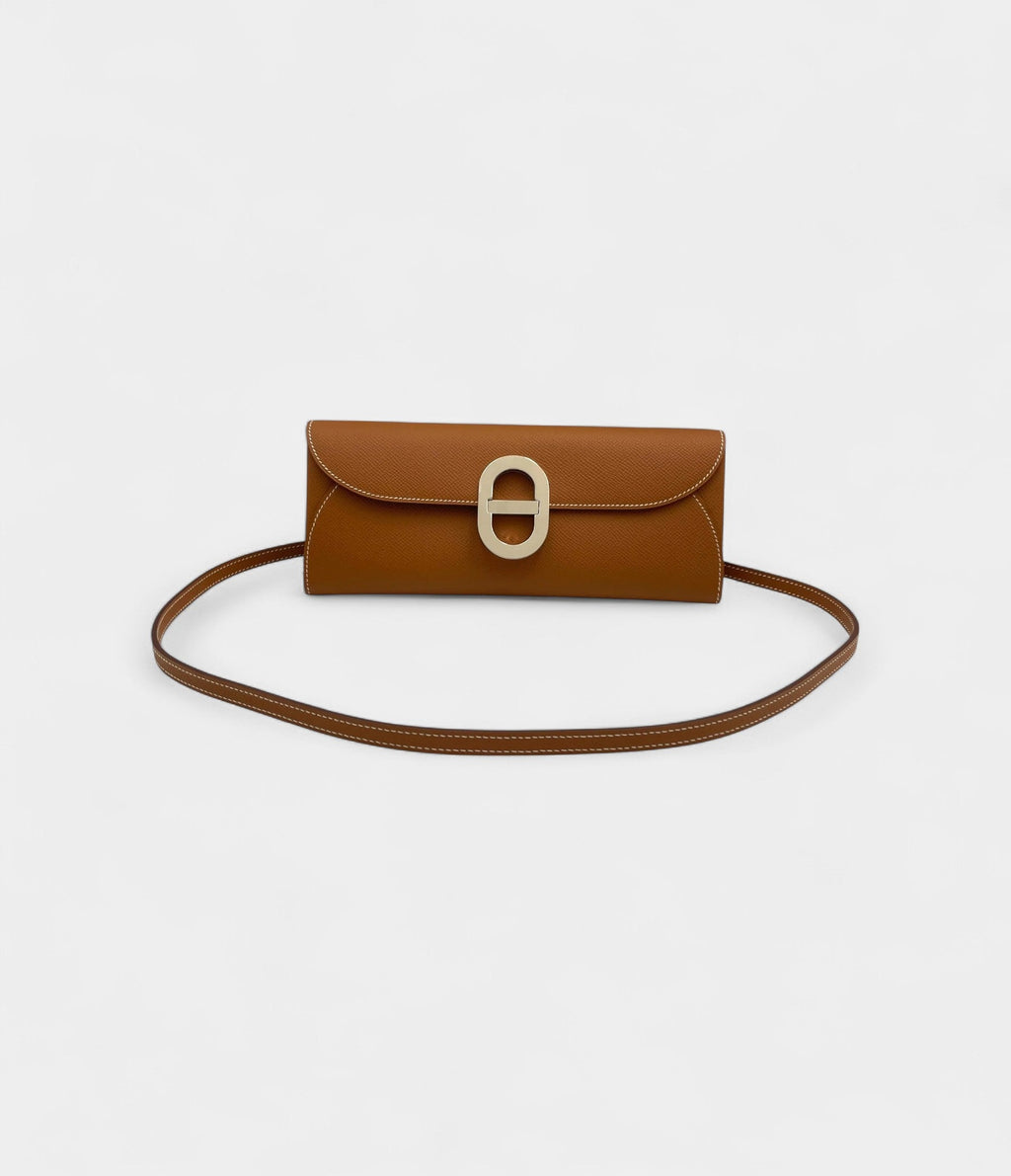 Maillon To Go Gold Wallet On Chain in Epsom, Brushed Palladium hardware