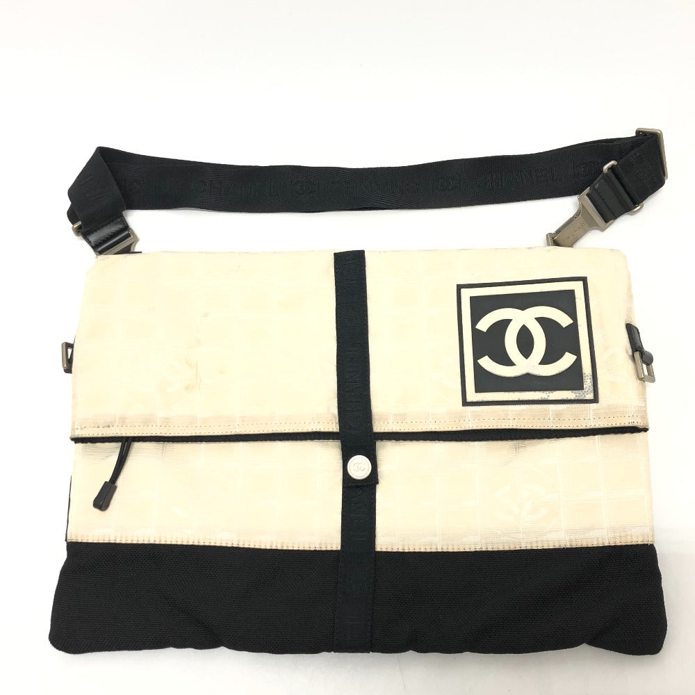 CHNL -  Shoulder Bag canvas white CC COCO Mark New travel line Women Used