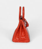 HM BK 25 Orange Poppy Shiny Niloticus Crocodile Palladium Hardware
