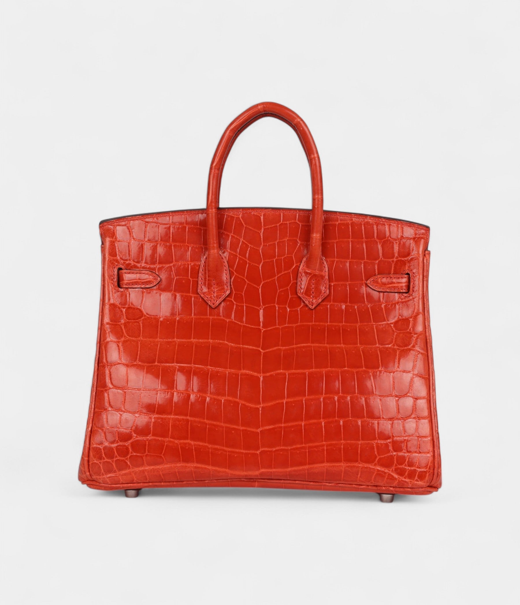 HM BK 25 Orange Poppy Shiny Niloticus Crocodile Palladium Hardware