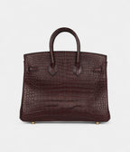 HM BK 25 Rouge Sellier Matte Porosus Crocodile Gold Hardware