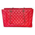 CHNL -  Grand Shopping Tote Quilted Caviar Leather XL Red (GST)