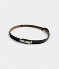 Refined Sophistication The HMKelly Navy Leather Belt