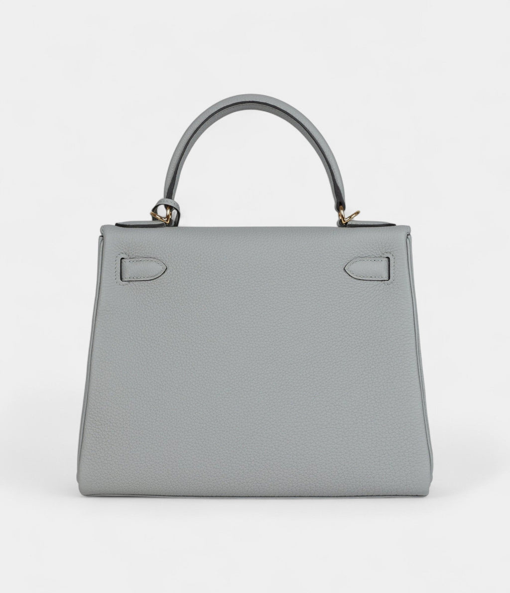Hermes Kelly 28 Glacier Blue Togo Gold Hardware
