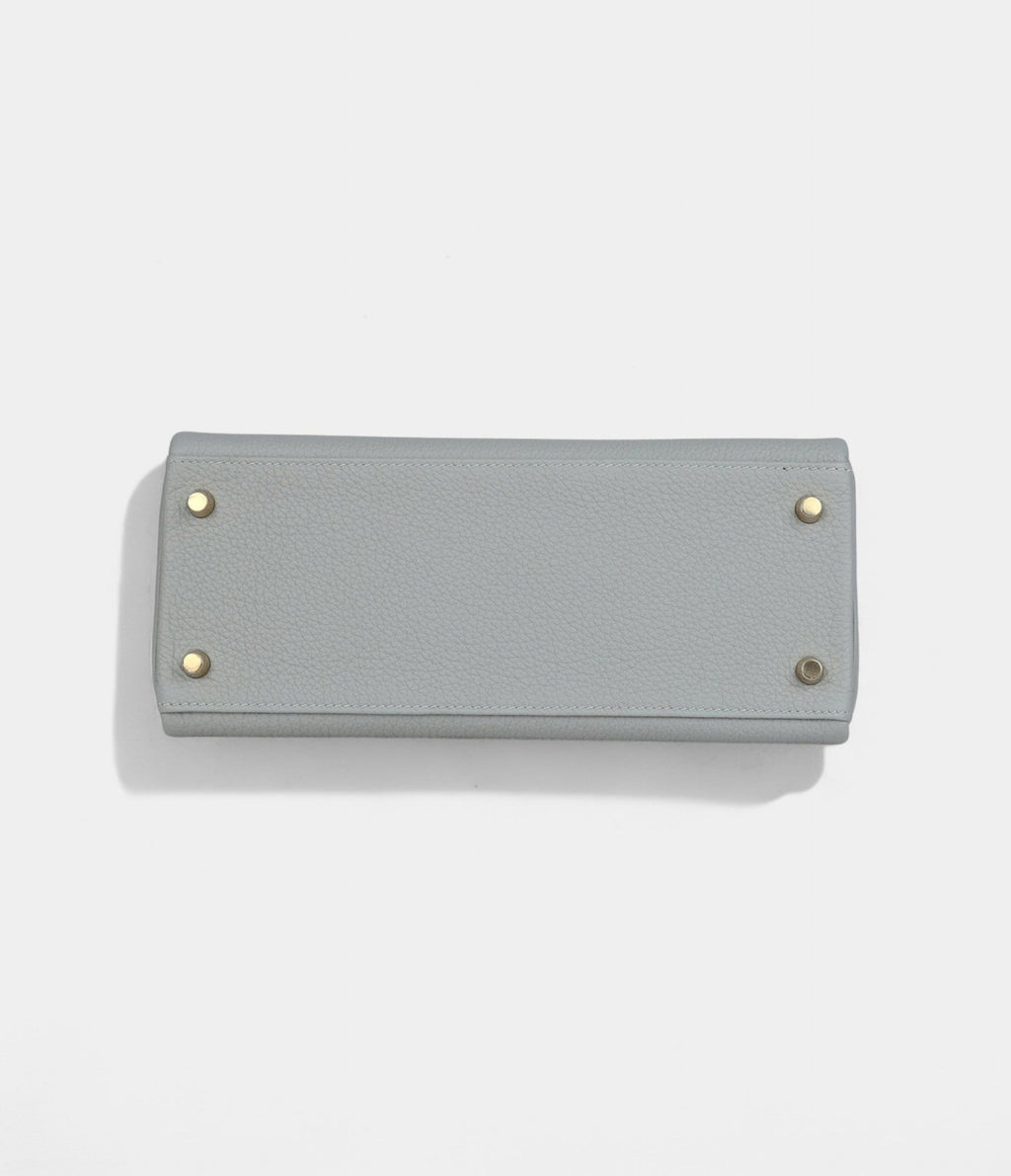 Hermes Kelly 28 Glacier Blue Togo Gold Hardware