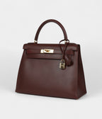 Hermes Kelly 28 Noisette Box Gold Hardware