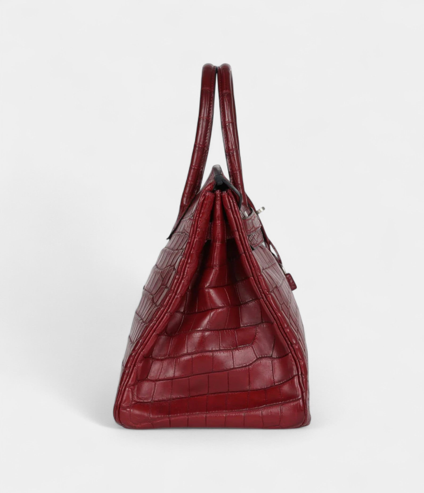 Vintage HMTravel BK 35 Rouge H Niloticus Crocodile Brushed Palladium Hardware