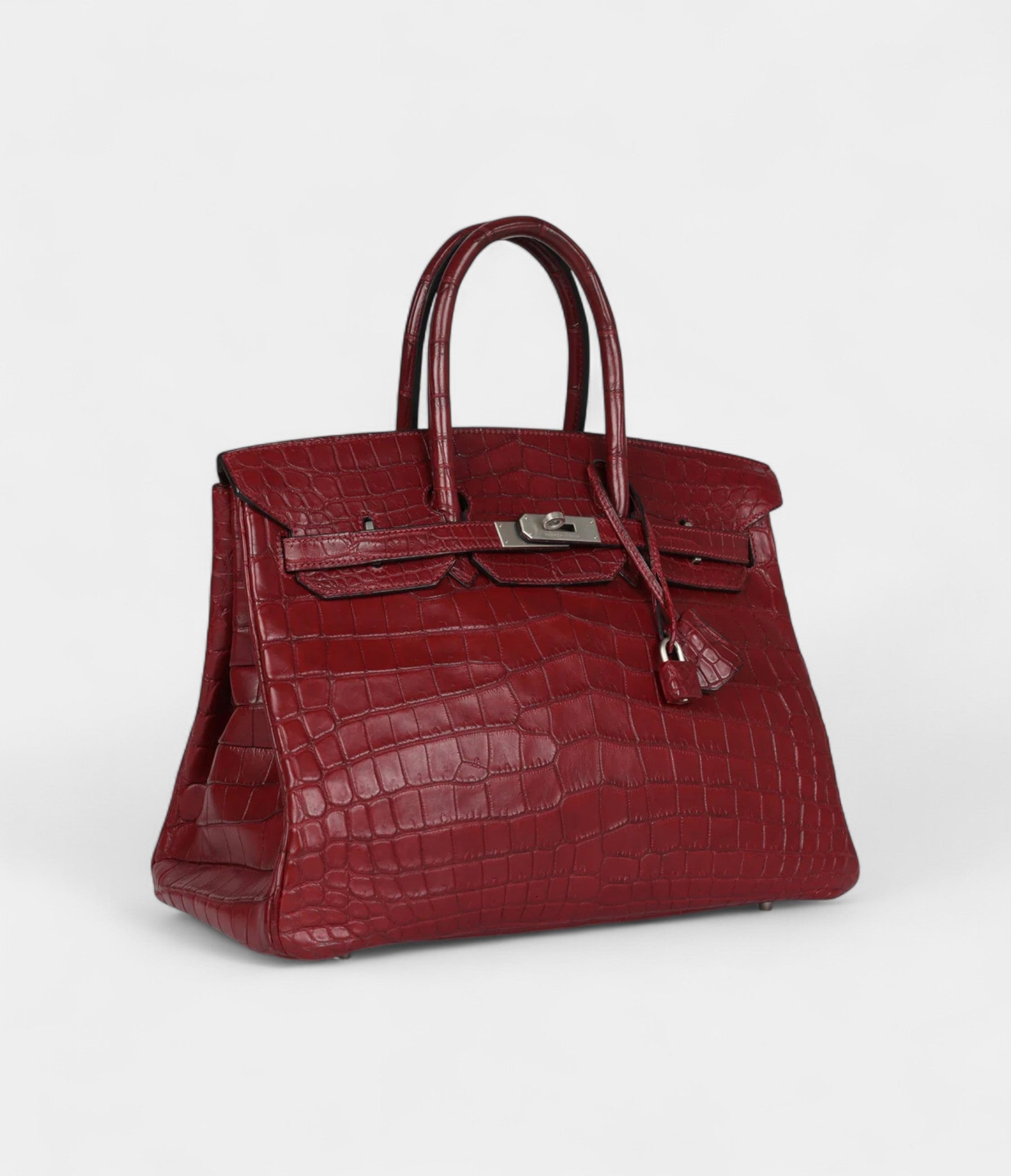 Vintage HMTravel BK 35 Rouge H Niloticus Crocodile Brushed Palladium Hardware