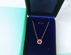 DIAMOND AND MOTHER PEARL CIRCLE NECKLACE PENDANT