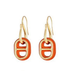 O'MAILLON EARRINGS  CALFSKIN WITH ROSE GOLD PLATED HARDWARE