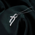 GRA SILVER DIAMOND PAVED NECKLACE