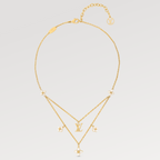 LV FLOWERGRAM PINK GOLD MOP DOUBLE ROW NECKLACE
