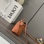 LOE MINI 18 PUZZLE BAG IN GOLD CALFSKIN