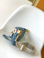 LV High-rise Bumbag Denim Blue Montage-coated Canvas