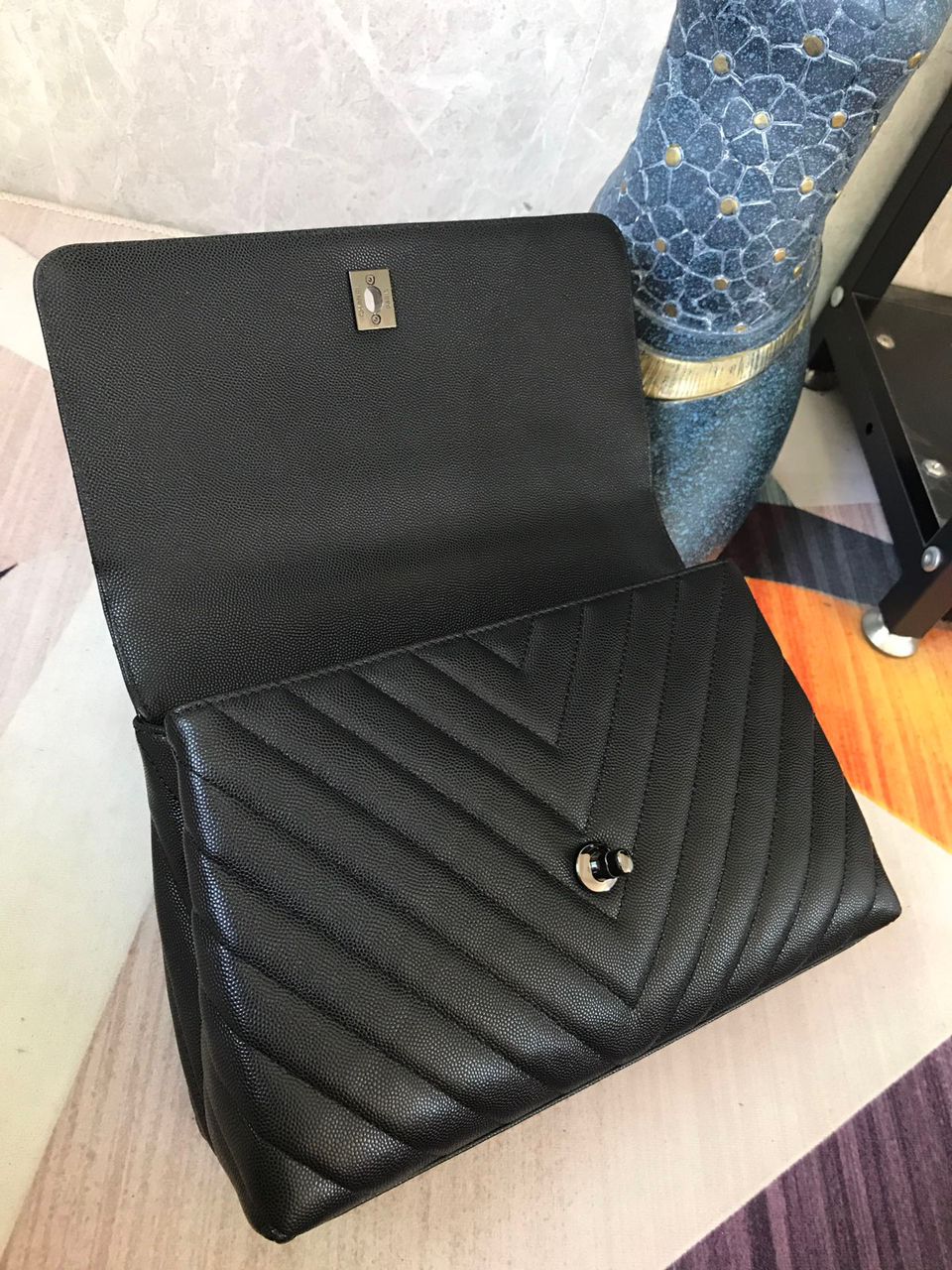 CHL - Maxi Flap Bag Black For Women 11.4in/29LO