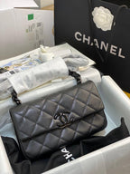 CHL - Small Flap Bag Black For Women 7.8in/20LO